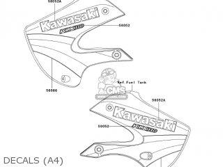 DECALS (A4) - KLX110-A4 KLX110 2005 USA CALIFORNIA CANADA