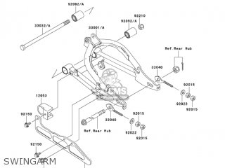 SWINGARM - KLX110-A4 KLX110 2005 USA CALIFORNIA CANADA