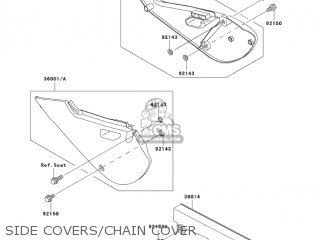 SIDE COVERS/CHAIN COVER - KLX110-A4 KLX110 2005 USA CALIFORNIA CANADA