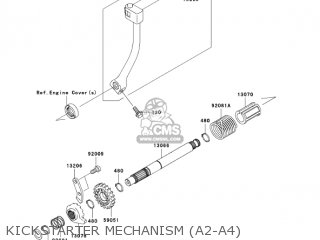 KICKSTARTER MECHANISM (A2-A4) - KLX110-A4 KLX110 2005 USA CALIFORNIA CANADA