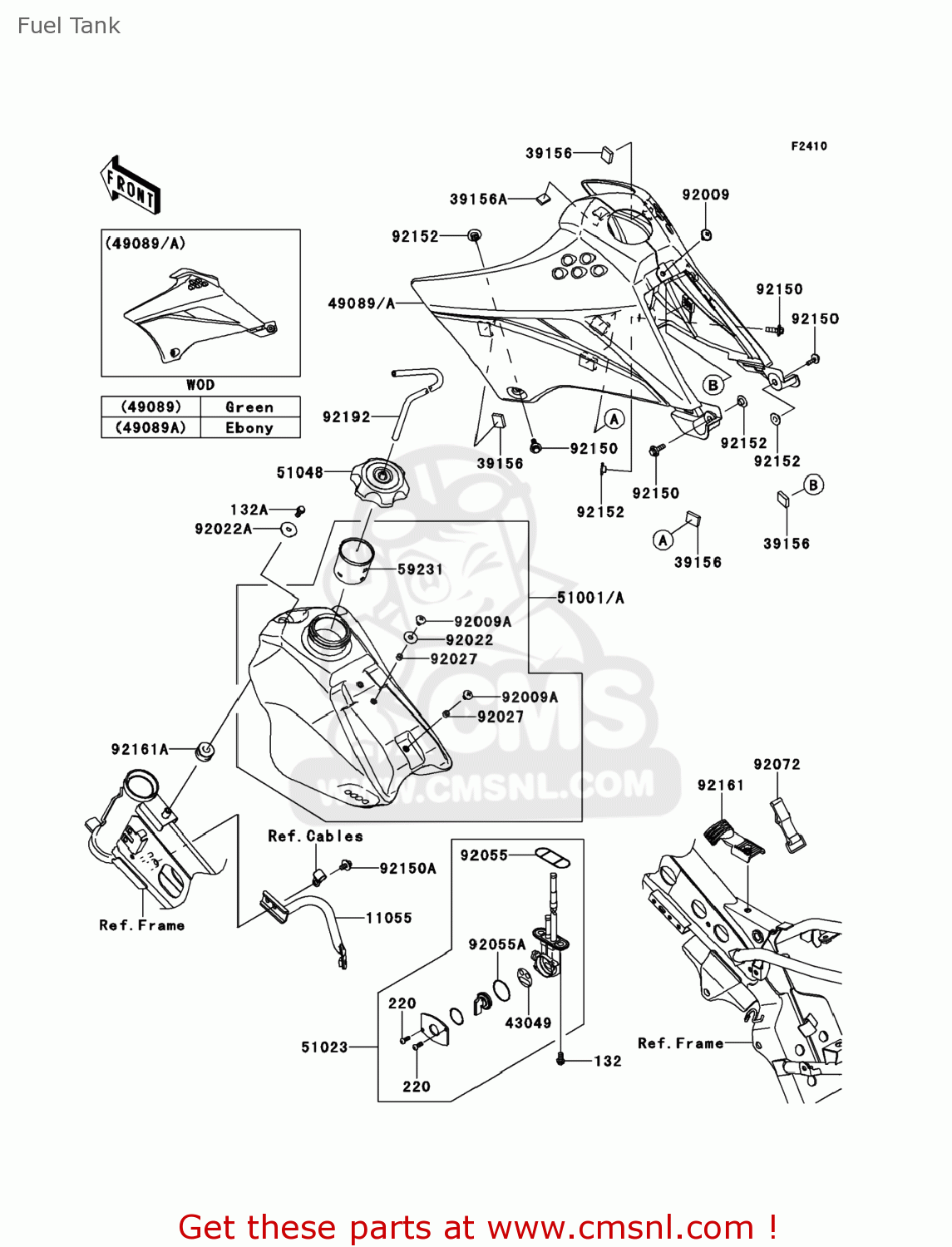 Kawasaki KLX110DBF KLX110L 2011 USA Fuel Tank buy original Fuel Tank