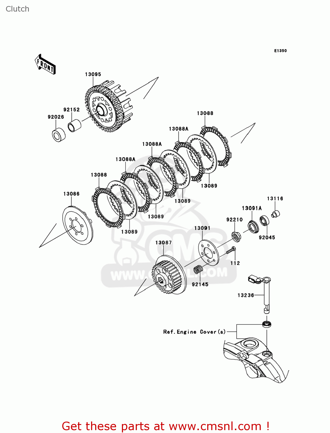 Kawasaki KLX110DEF KLX110L 2014 USA Clutch buy original Clutch