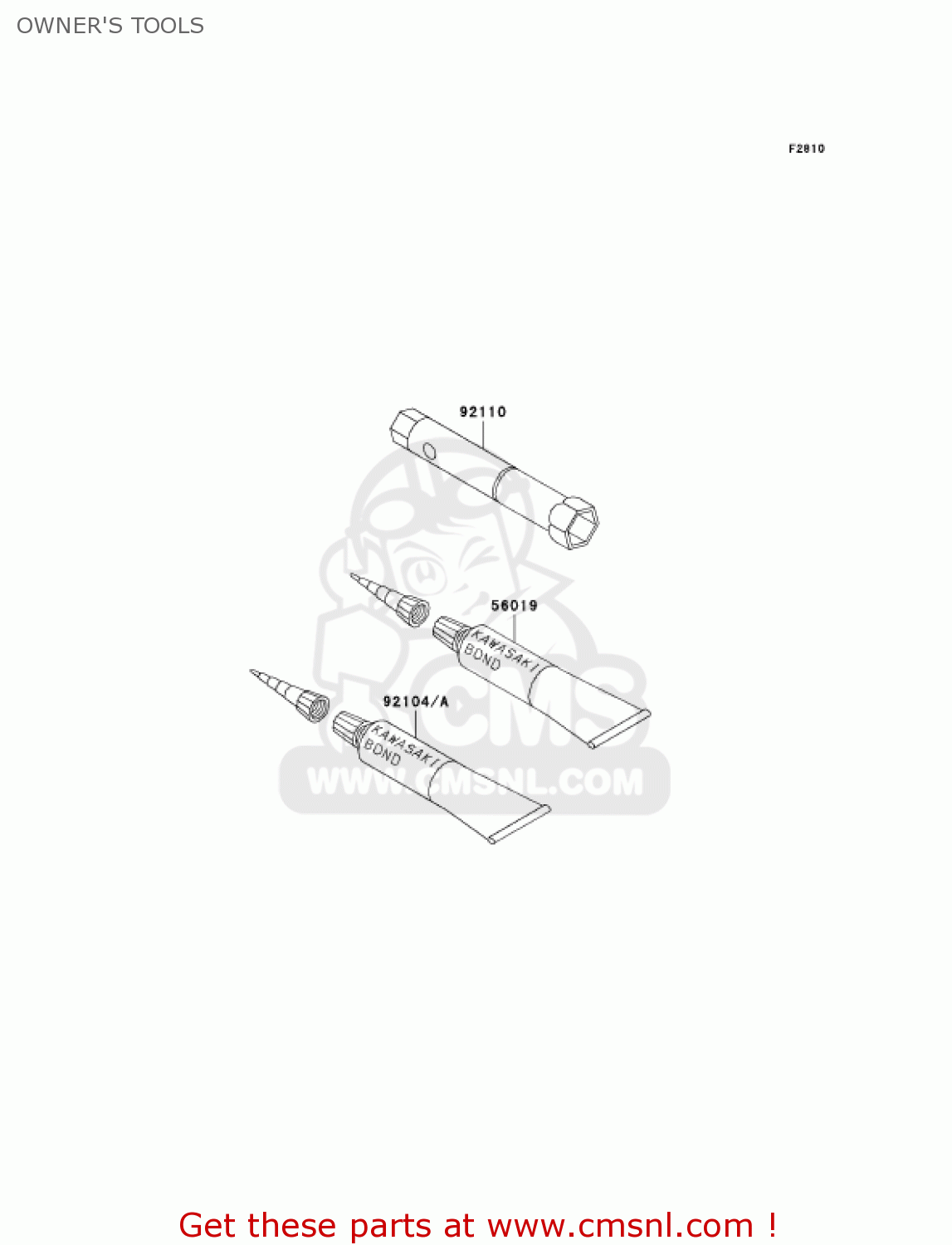 OWNER'S TOOLS KLX110A6F KLX110 2006 USA CANADA