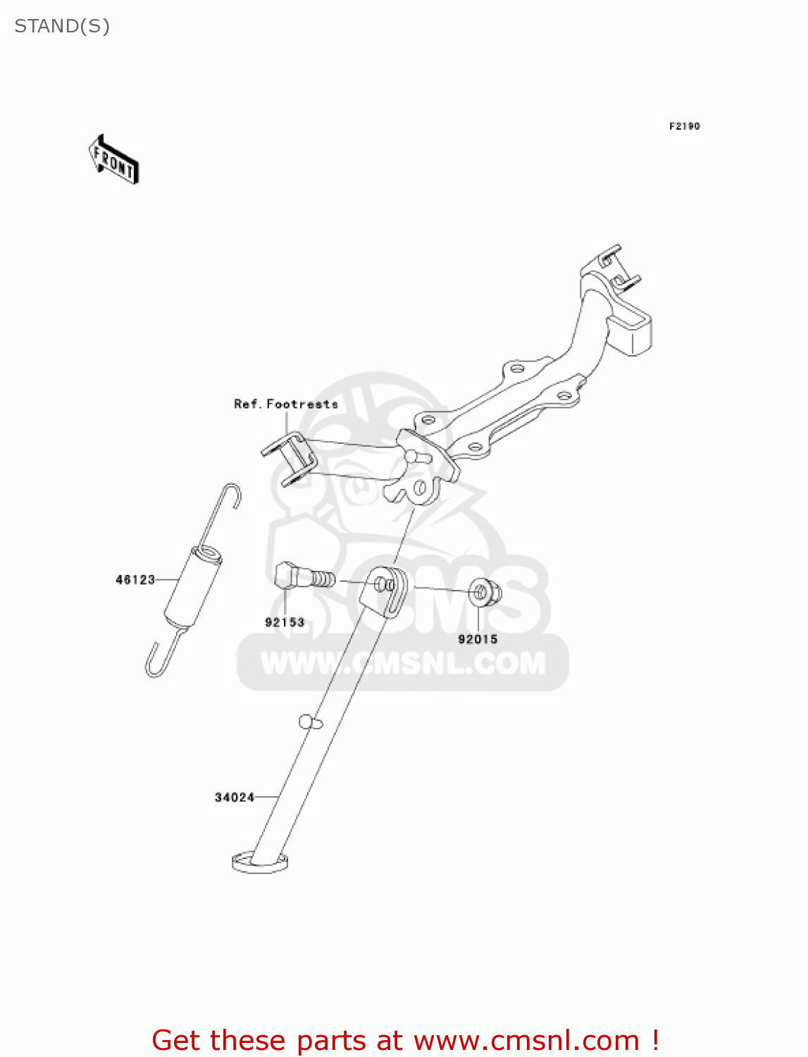 STAND(S) KLX110A6F KLX110 2006 USA CANADA