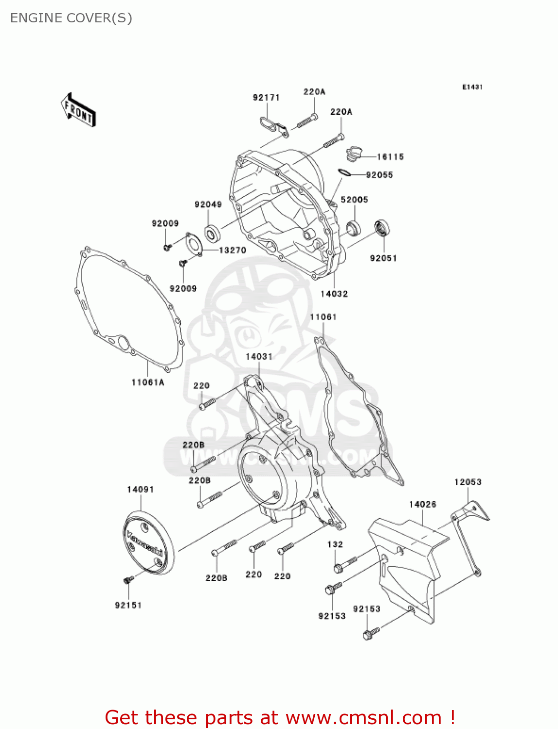 ENGINE COVER(S) KLX110A6F KLX110 2006 USA CANADA