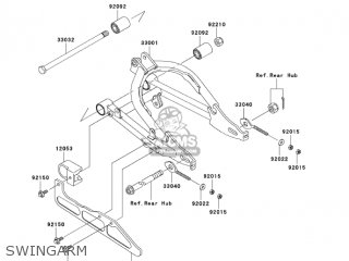 SWINGARM - KLX110A6F KLX110 2006 USA CANADA