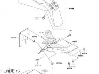 FENDERS - KLX110A6F KLX110 2006 USA CANADA