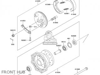 FRONT HUB - KLX110A6F KLX110 2006 USA CANADA
