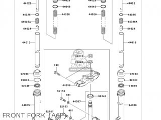 FRONT FORK (A6F) - KLX110A6F KLX110 2006 USA CANADA