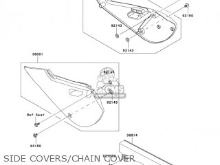 SIDE COVERS/CHAIN COVER - KLX110A6F KLX110 2006 USA CANADA