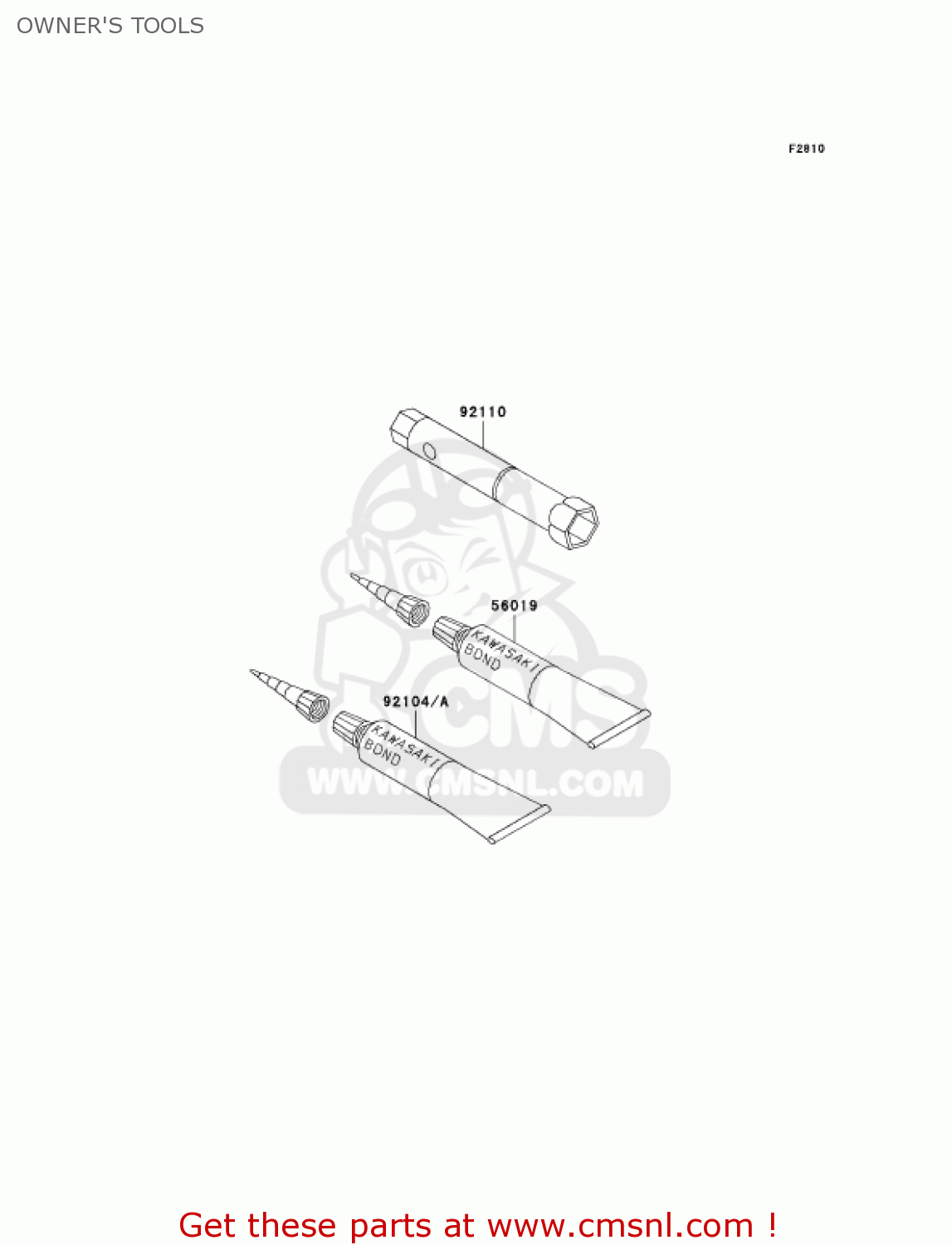 OWNER'S TOOLS KLX110A7F KLX110 2007 USA CANADA