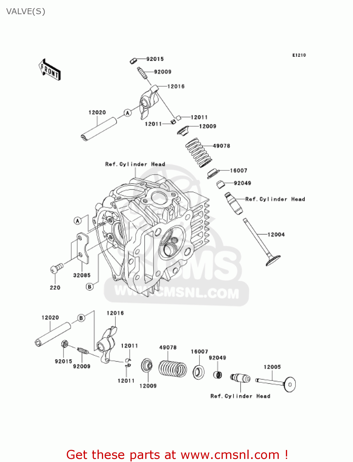 VALVE(S) KLX110A7F KLX110 2007 USA CANADA