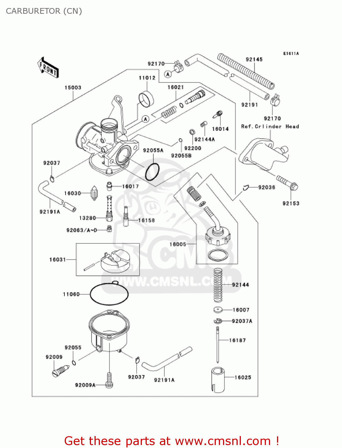 CARBURETOR (CN) KLX110A7F KLX110 2007 USA CANADA