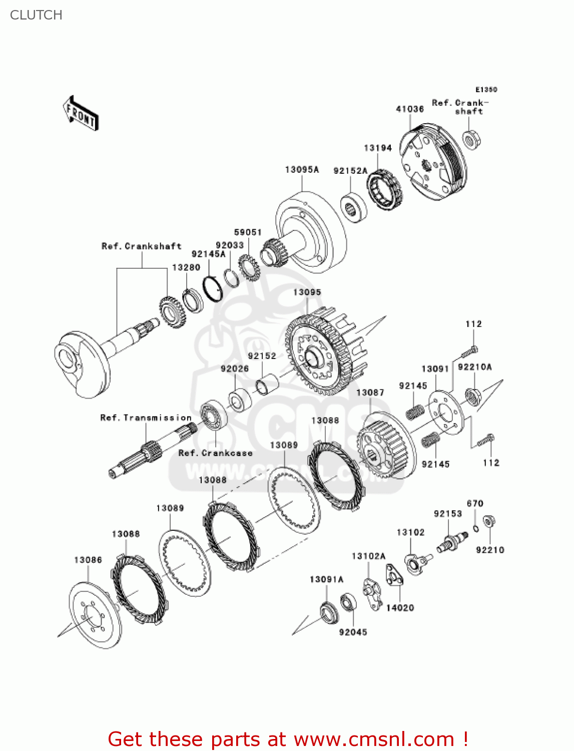 CLUTCH KLX110A7F KLX110 2007 USA CANADA