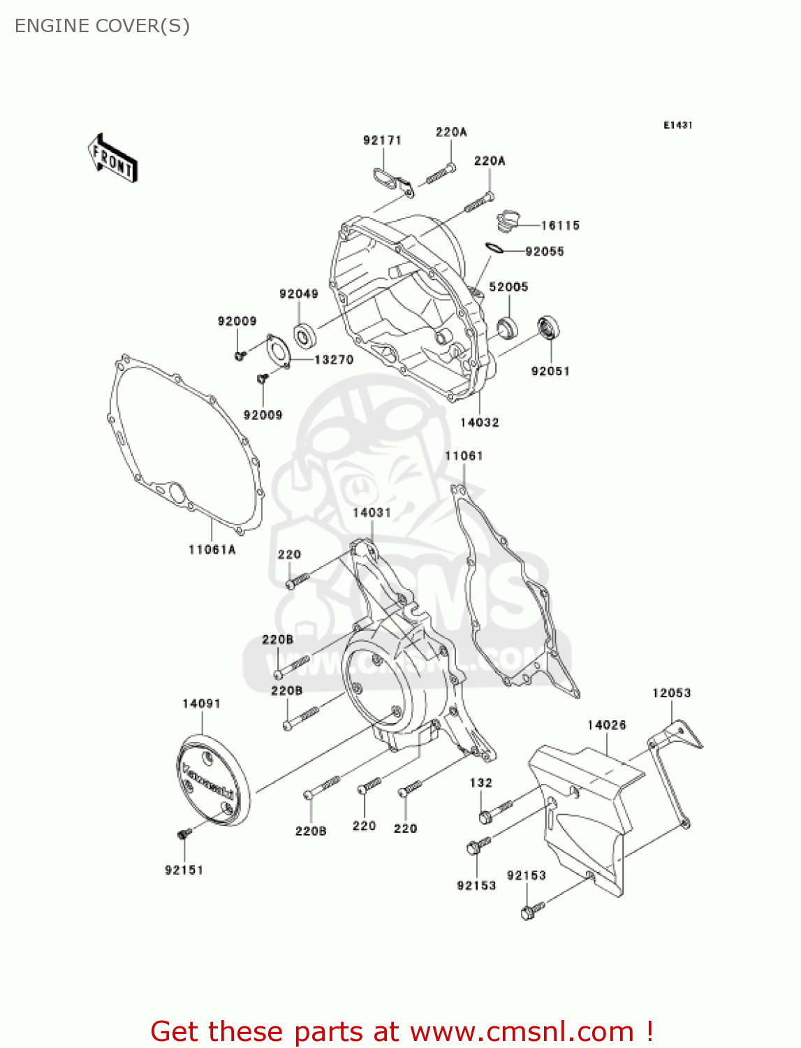 ENGINE COVER(S) KLX110A7F KLX110 2007 USA CANADA