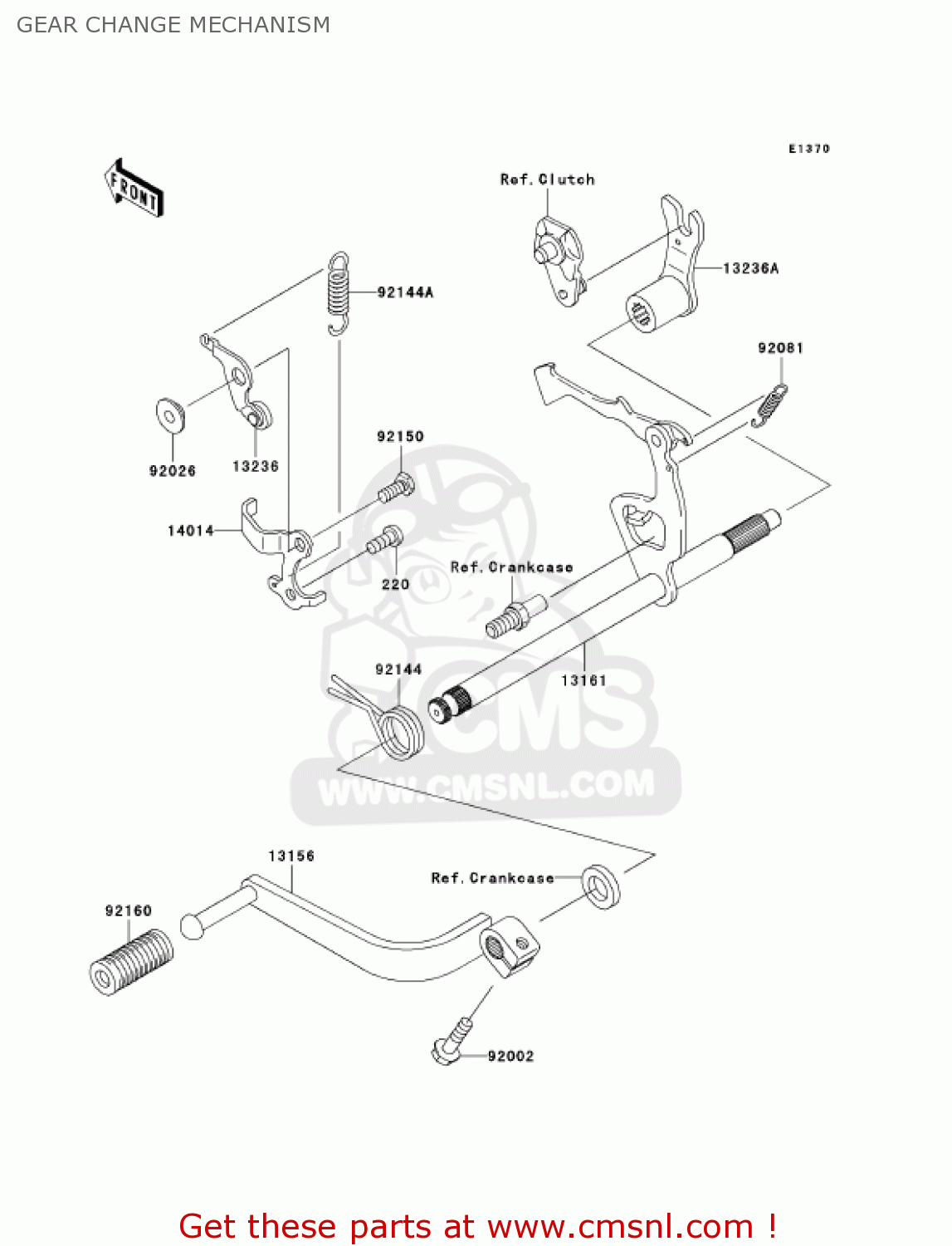 GEAR CHANGE MECHANISM KLX110A7F KLX110 2007 USA CANADA