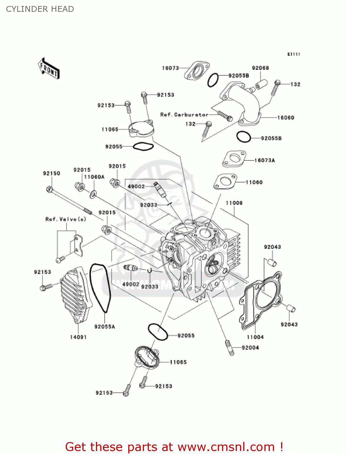 CYLINDER HEAD KLX110A7F KLX110 2007 USA CANADA