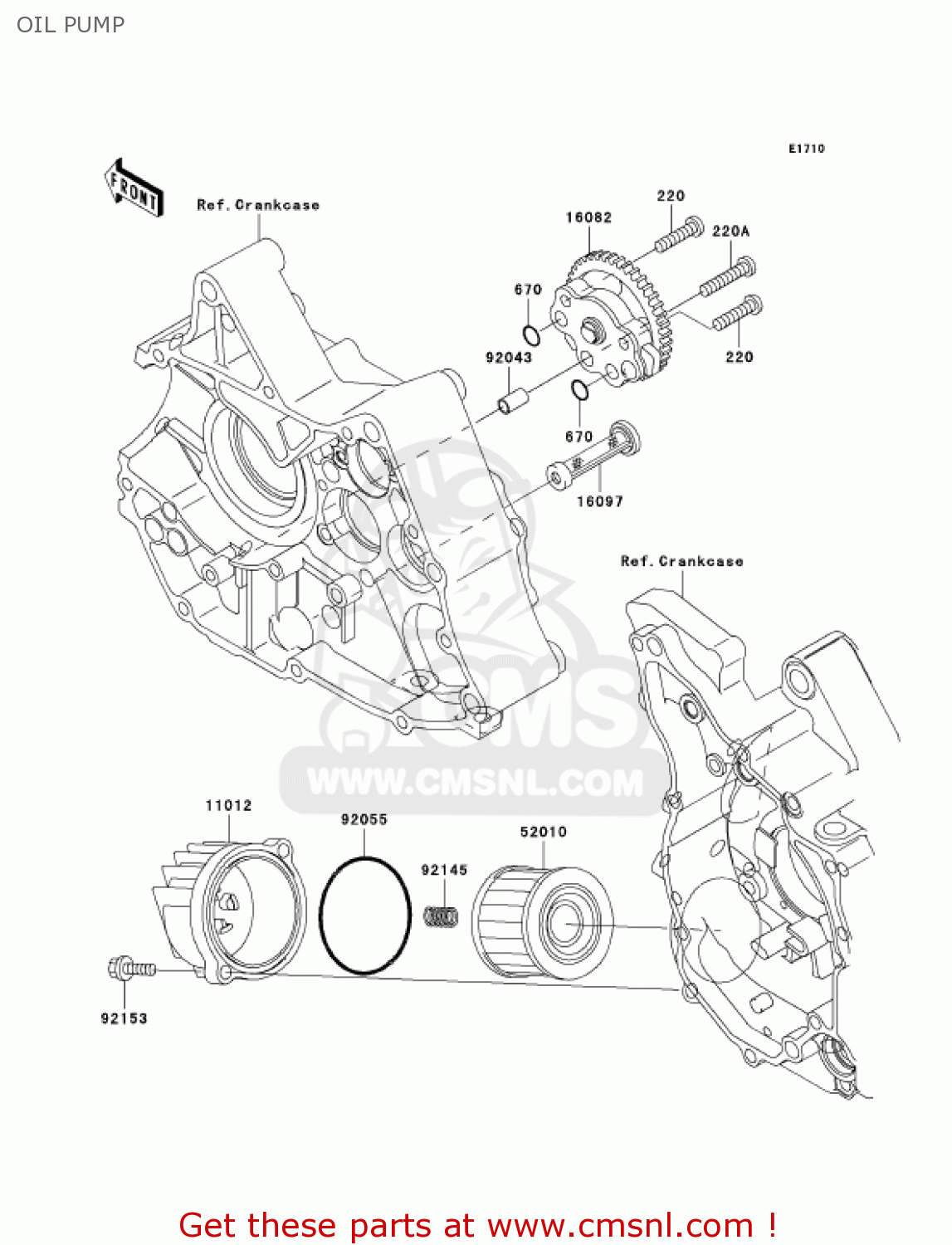 OIL PUMP KLX110A7F KLX110 2007 USA CANADA