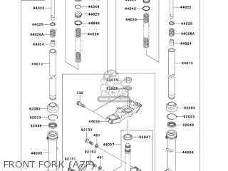 FRONT FORK (A7F) - KLX110A7F KLX110 2007 USA CANADA