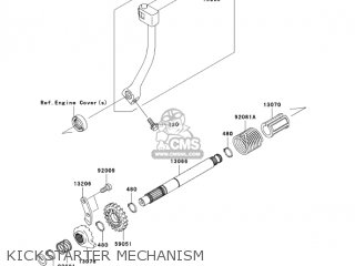 KICKSTARTER MECHANISM - KLX110A7F KLX110 2007 USA CANADA