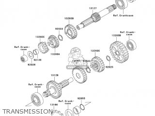 TRANSMISSION - KLX110A7F KLX110 2007 USA CANADA