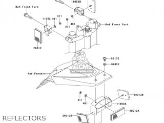 REFLECTORS - KLX110A7F KLX110 2007 USA CANADA