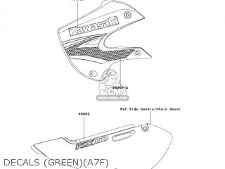 DECALS (GREEN)(A7F) - KLX110A7F KLX110 2007 USA CANADA