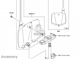 Kawasaki KLX110-A8F 2008 USA parts lists and schematics