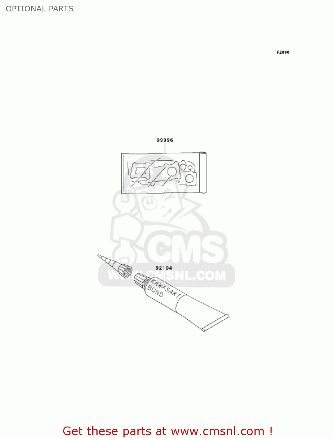 OPTIONAL PARTS KLX125-A1 KLX125 2003 USA CANADA