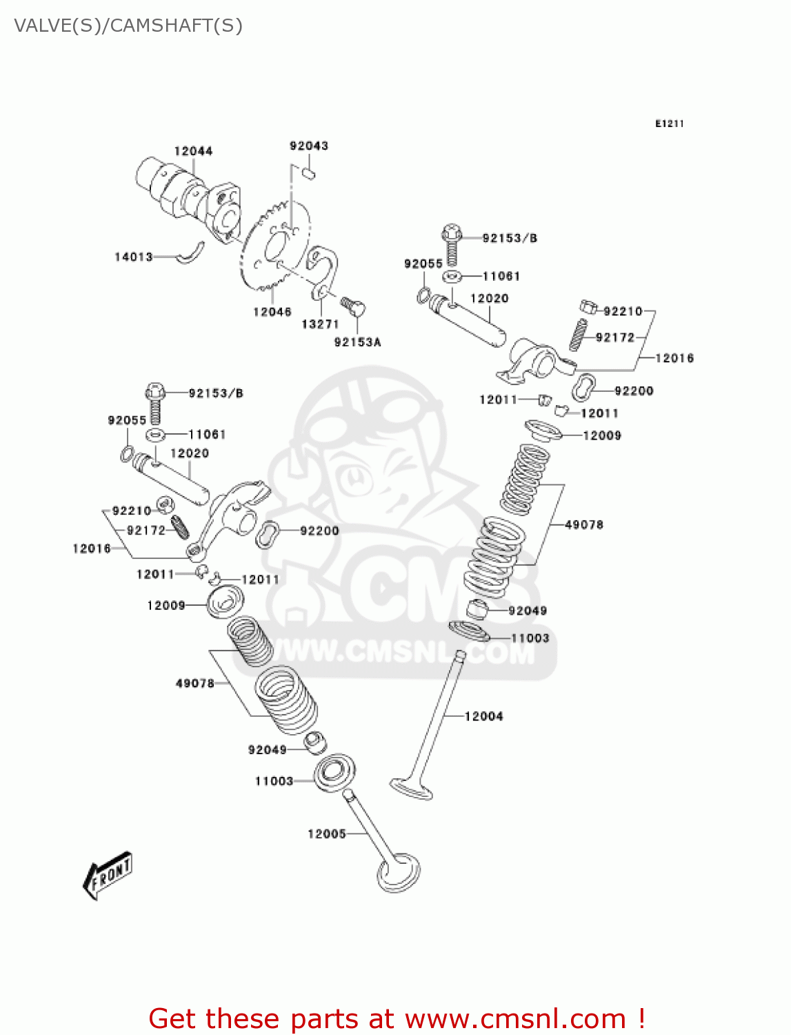 VALVE(S)/CAMSHAFT(S) KLX125-A1 KLX125 2003 USA CANADA