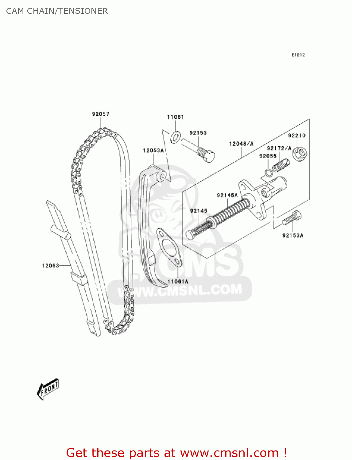 CAM CHAIN/TENSIONER KLX125-A1 KLX125 2003 USA CANADA