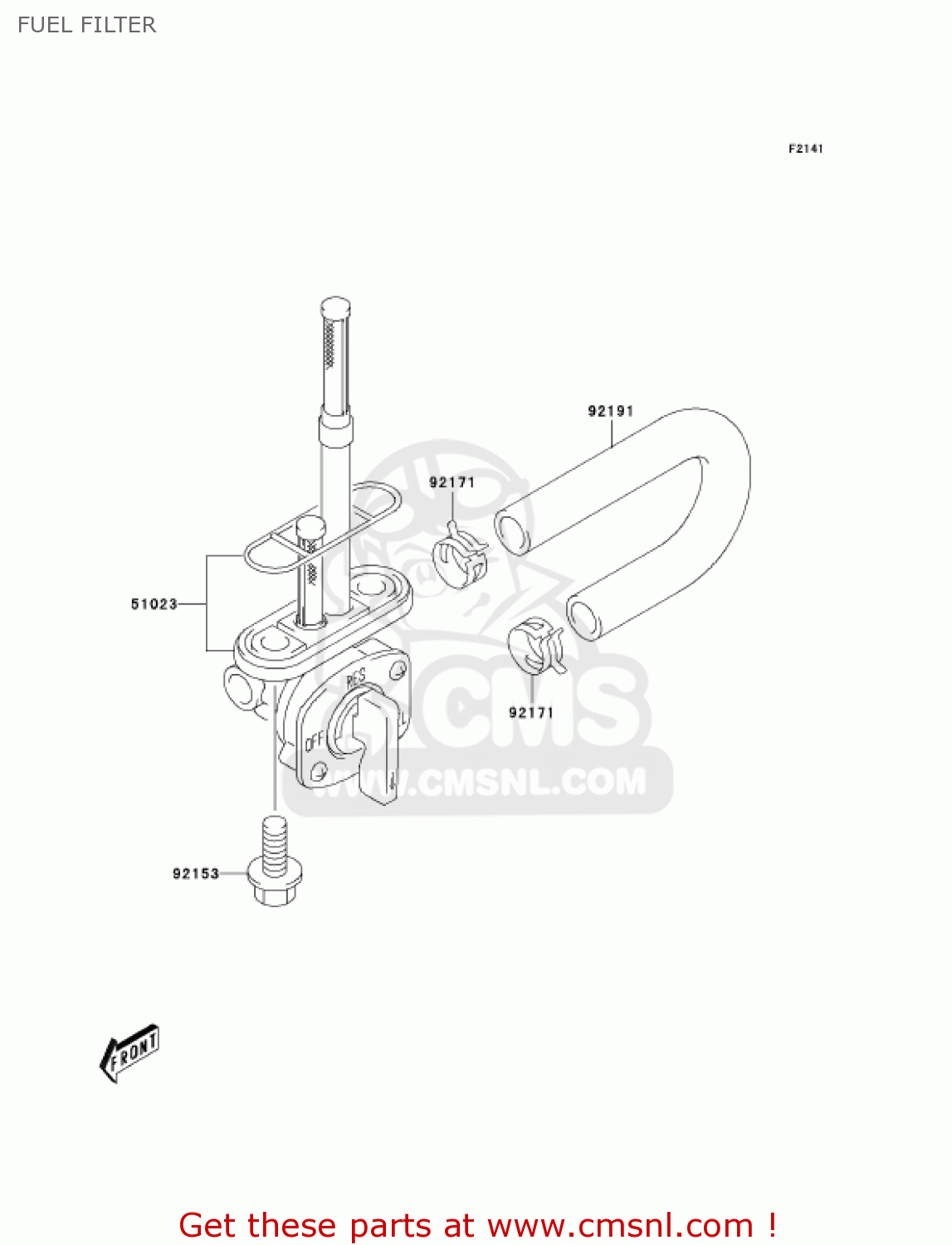 FUEL FILTER KLX125-A1 KLX125 2003 USA CANADA