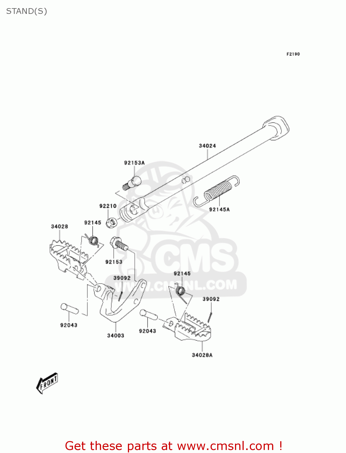 STAND(S) KLX125-A2 KLX125 2004 USA CANADA