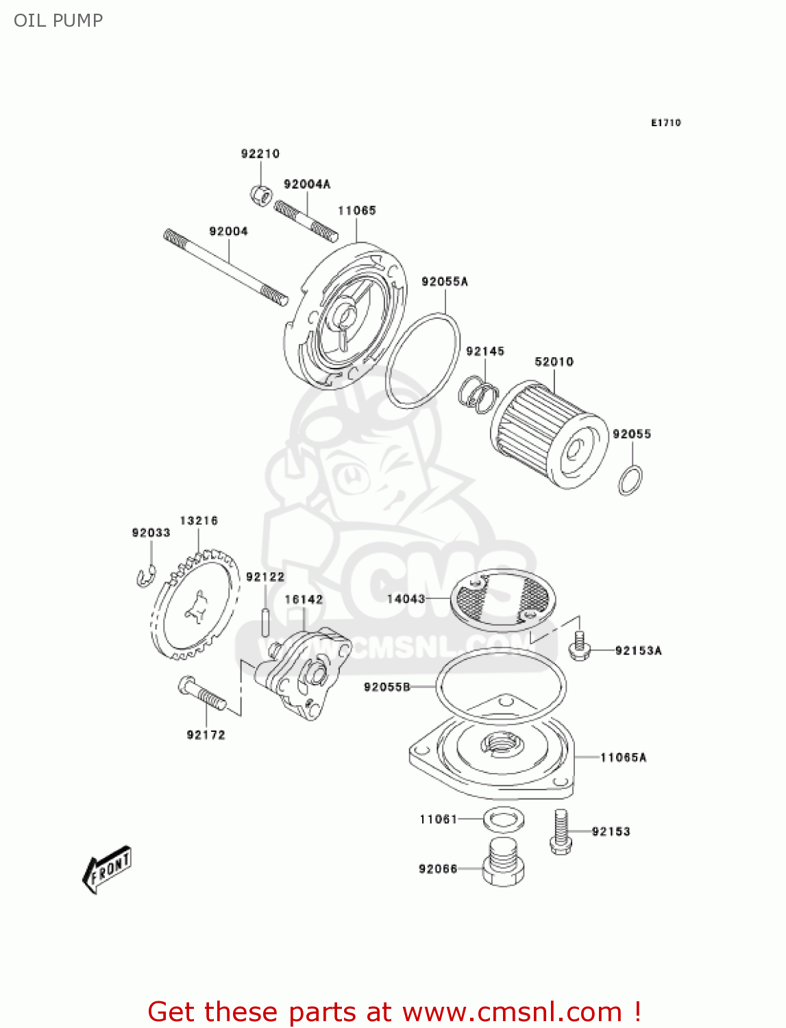 OIL PUMP KLX125-A2 KLX125 2004 USA CANADA