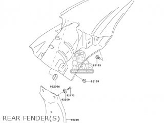 REAR FENDER(S) - KLX125-A2 KLX125 2004 USA CANADA