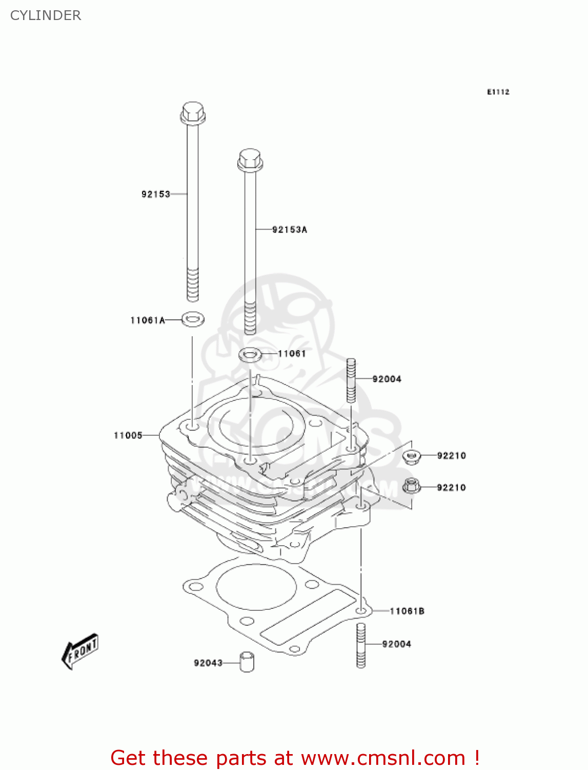CYLINDER KLX125-A3 KLX125 2005 USA CANADA