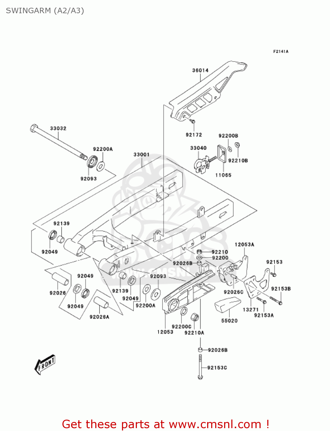 SWINGARM (A2/A3) KLX125-A3 KLX125 2005 USA CANADA