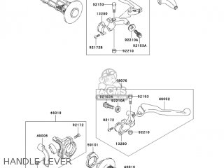 HANDLE LEVER - KLX125-A3 KLX125 2005 USA CANADA