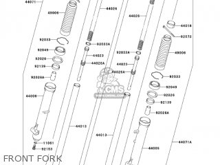FRONT FORK - KLX125-A3 KLX125 2005 USA CANADA