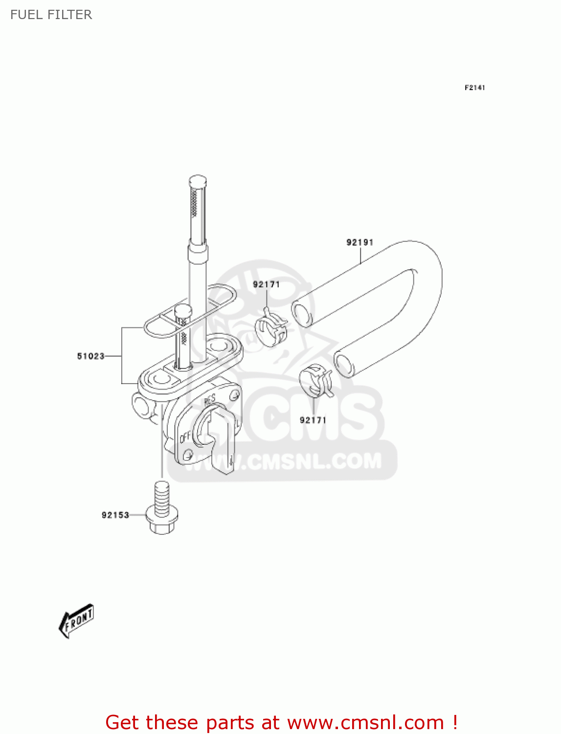 FUEL FILTER KLX125-B1 KLX125L 2003 USA CANADA