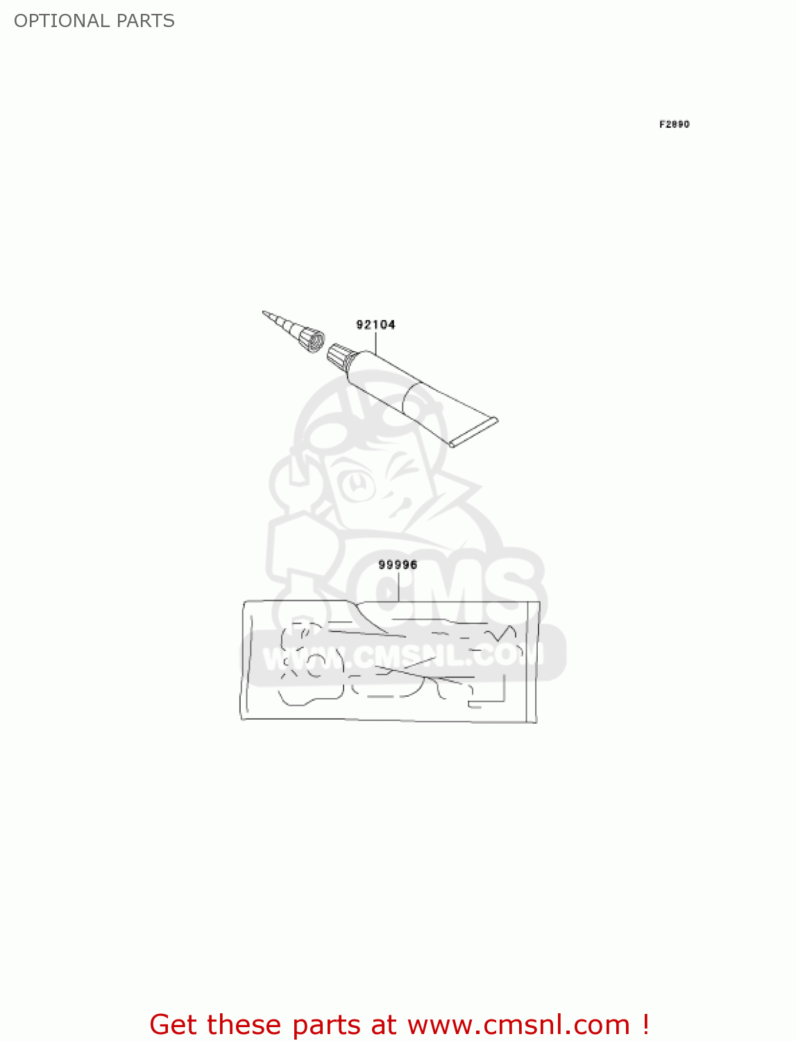 OPTIONAL PARTS KLX125-B2 KLX125L 2004 USA CANADA