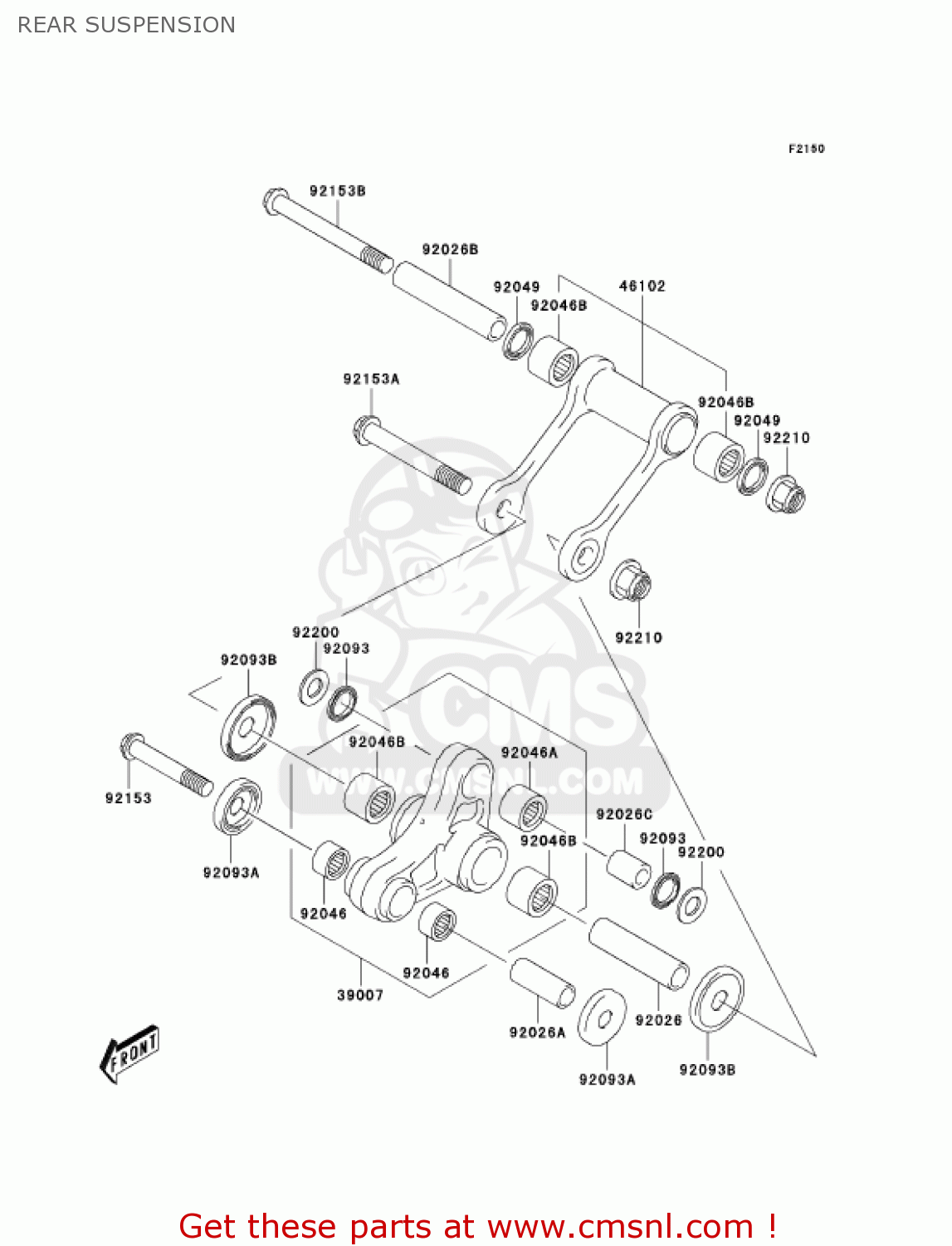 REAR SUSPENSION KLX125-B2 KLX125L 2004 USA CANADA