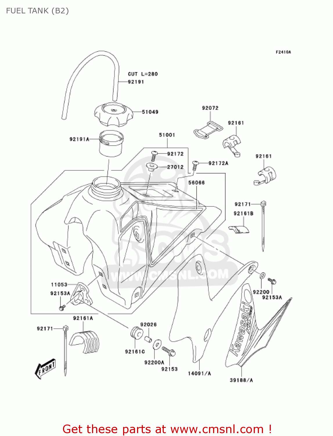 FUEL TANK (B2) KLX125-B2 KLX125L 2004 USA CANADA