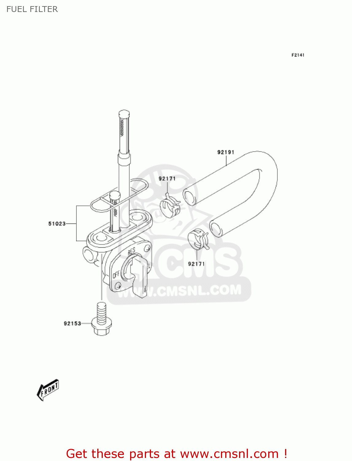 FUEL FILTER KLX125-B2 KLX125L 2004 USA CANADA