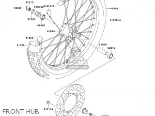 FRONT HUB - KLX125-B2 KLX125L 2004 USA CANADA