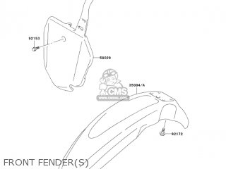 FRONT FENDER(S) - KLX125-B2 KLX125L 2004 USA CANADA