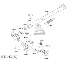 STAND(S) - KLX125-B2 KLX125L 2004 USA CANADA
