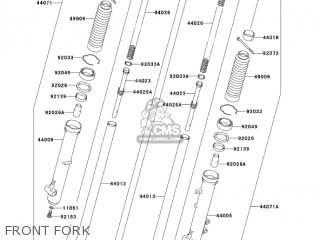 FRONT FORK - KLX125-B2 KLX125L 2004 USA CANADA