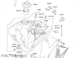 FUEL TANK (B2) - KLX125-B2 KLX125L 2004 USA CANADA