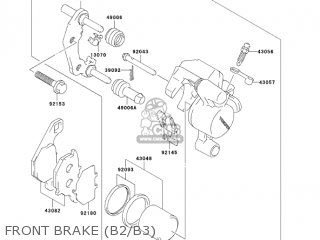 FRONT BRAKE (B2/B3) - KLX125-B2 KLX125L 2004 USA CANADA